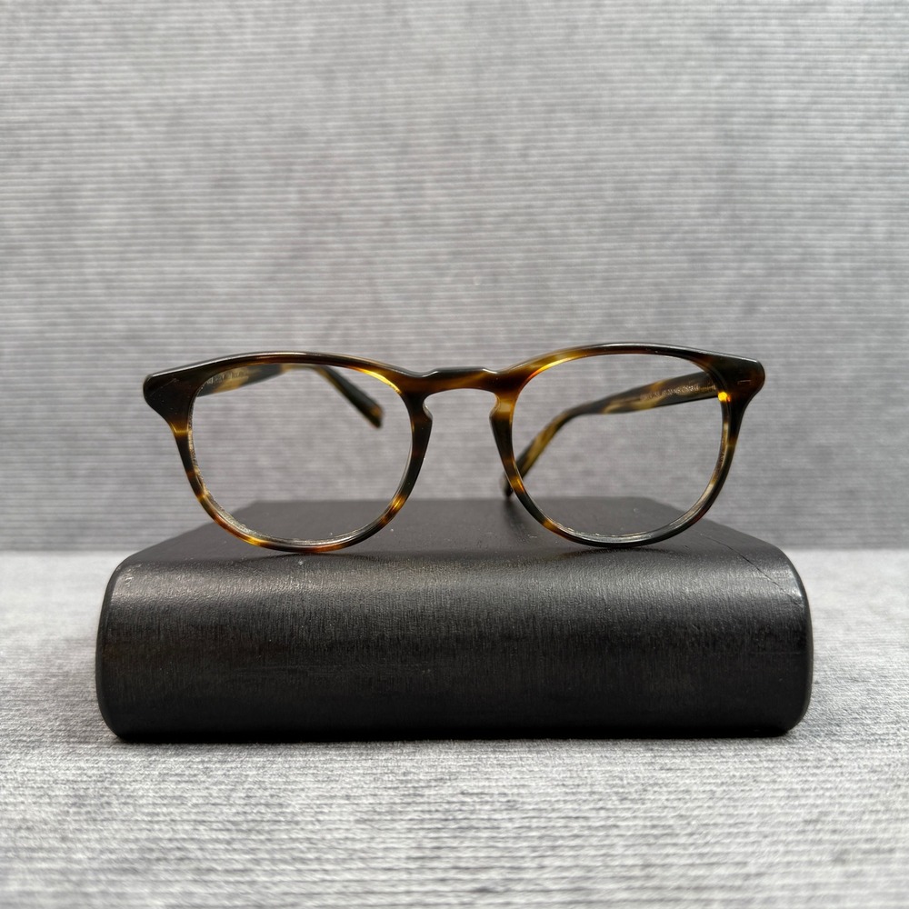 Warby Parker Baker 256 Eyeglasses Striped Tortoise Frames 49-20-145 Mens Womens